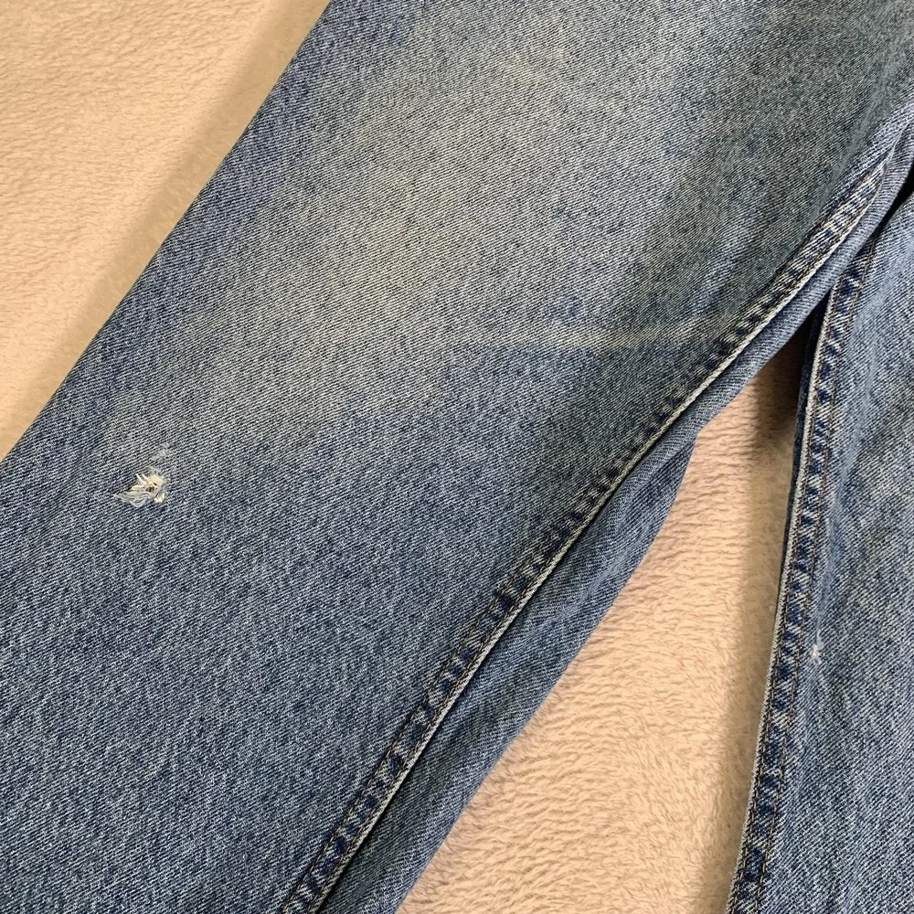 Vintage Lee Jeans Mens 40x34(38x34) Blue Denim Relaxed Fit Straight Leg Rise 90s
